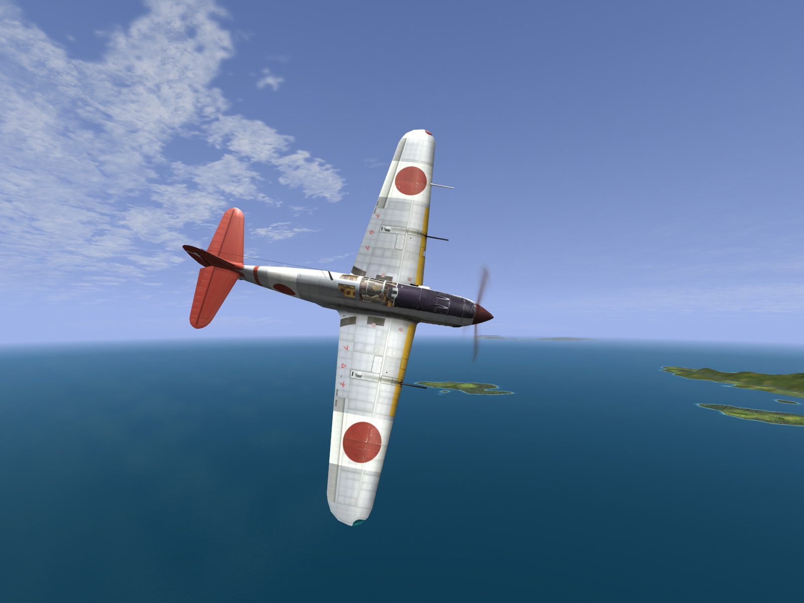 IL2 UF Ki 61 Hei 244 Sentai Y33 top profile view V01
