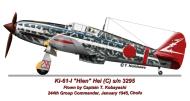 Asisbiz Artwork Tony Ki 61 244 Sentai R295 white sn 3295 Tembico Kobayashi 4 Kills Japan 1945 0A
