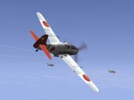 Asisbiz IL2 UF Ki 61 Hei 244 Sentai Y33 dog fighting with B 25 Mitchells V04