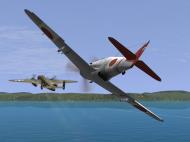 Asisbiz IL2 UF Ki 61 Hei 244 Sentai Y33 dog fighting with B 25 Mitchells V07