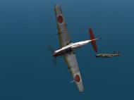 Asisbiz IL2 UF Ki 61 Hei 244 Sentai Y33 dog fighting with B 25 Mitchells V12