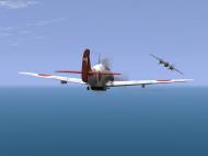 Asisbiz IL2 UF Ki 61 Hei 244 Sentai Y33 dog fighting with B 25 Mitchells V23