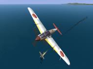 Asisbiz IL2 UF Ki 61 Hei 244 Sentai Y33 dog fighting with B 25 Mitchells V37