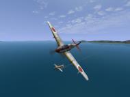 Asisbiz IL2 UF Ki 61 Hei 244 Sentai Y33 dog fighting with B 25 Mitchells V42