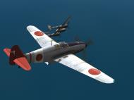 Asisbiz IL2 UF Ki 61 Hei 244 Sentai Y33 dog fighting with P 38 Lightnings V05