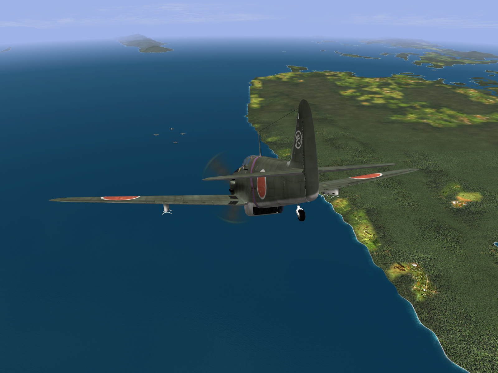 IL2 BL Ki 61 55 Sentai 1 Chutai attacking B 25 Mitchells Philippines V01