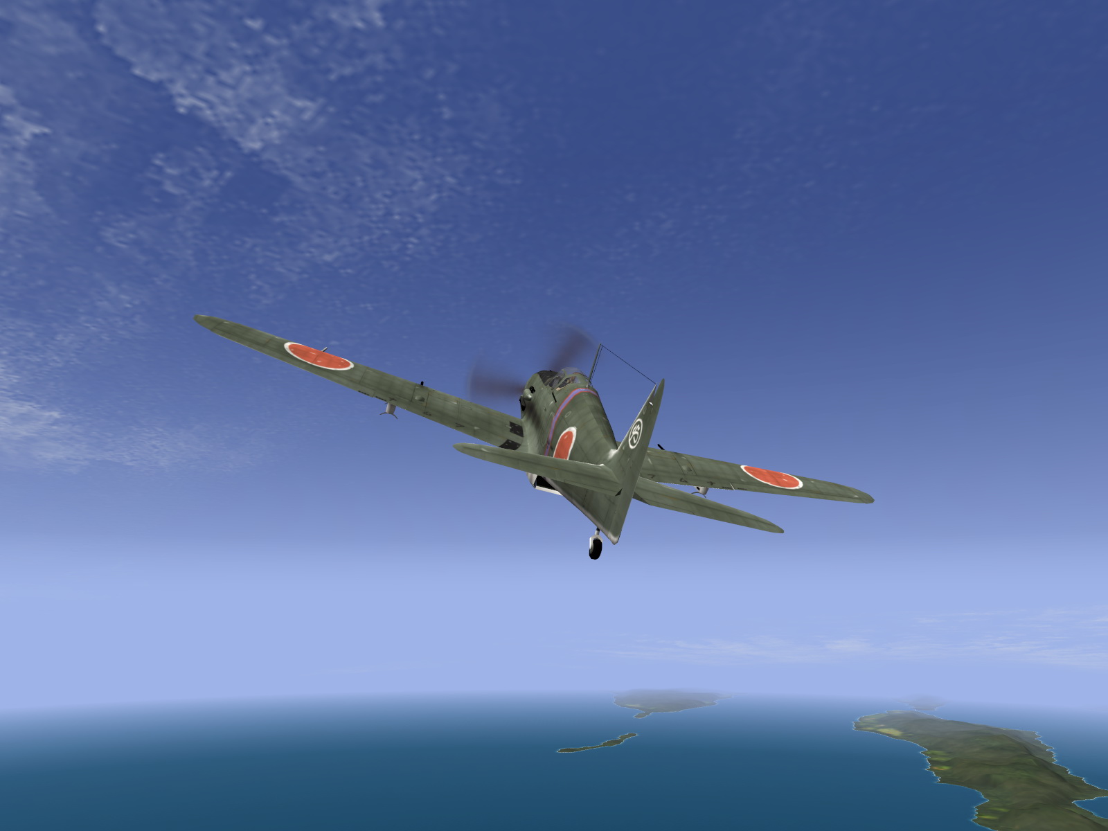 IL2 BL Ki 61 55 Sentai 1 Chutai over Leyte Gulf Philippines V02