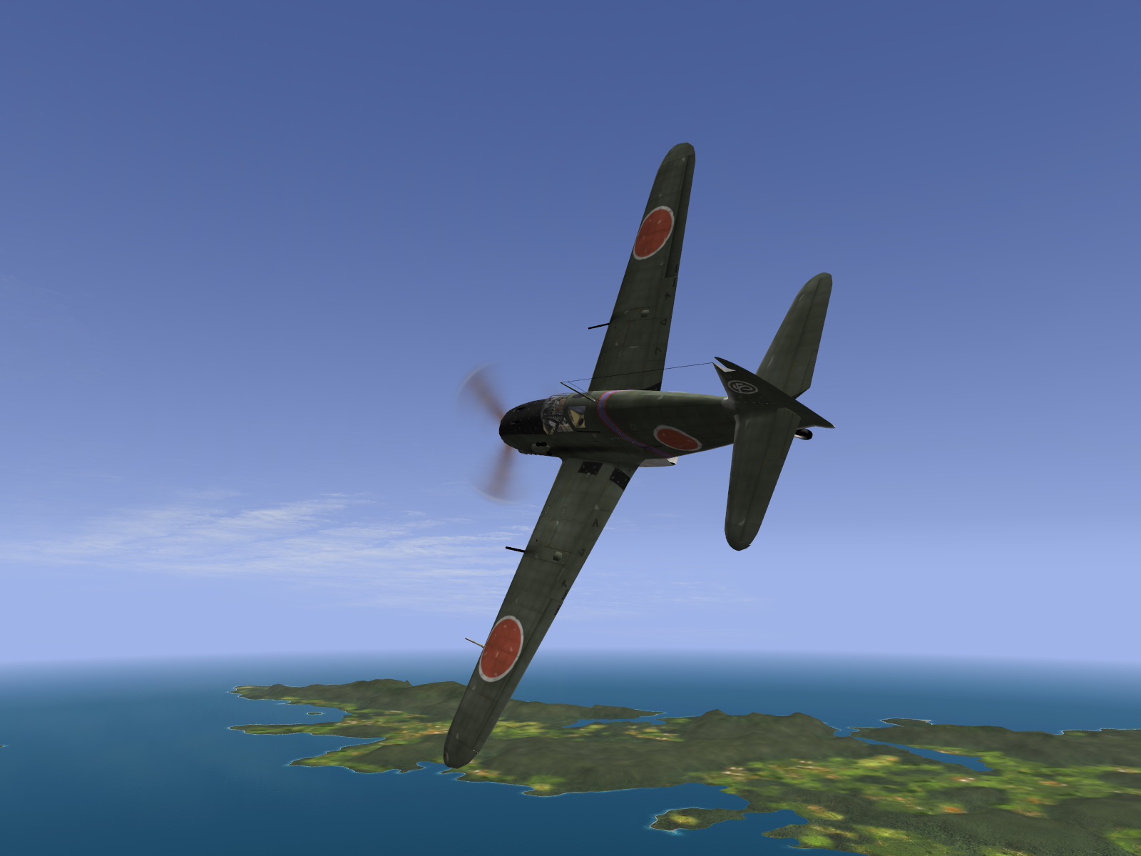 IL2 BL Ki 61 55 Sentai 1 Chutai over the Sulu Sea Philippines V01