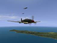 Asisbiz IL2 BL Ki 61 55 Sentai 1 Chutai attacking B 25 Mitchells Philippines V08