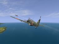 Asisbiz IL2 BL Ki 61 55 Sentai 1 Chutai attacking B 25 Mitchells Philippines V11