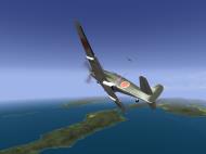 Asisbiz IL2 BL Ki 61 55 Sentai 1 Chutai dog fighting with a P 38 over Leyte Gulf Philippines V04