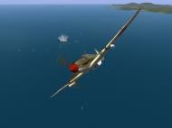 Asisbiz IL2 BL Ki 61 55 Sentai 1 Chutai splashing two B 25 Mitchells Philippines V01
