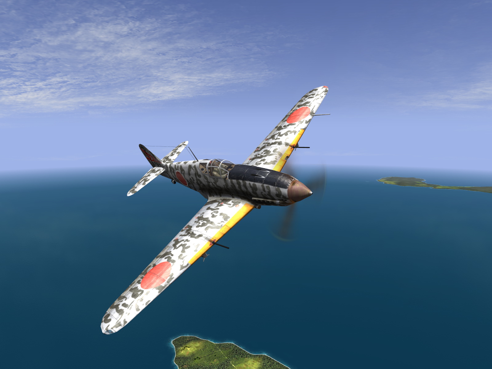 IL2 RD Ki 61 68 Sentai 2 Chutai 3C banking right V01