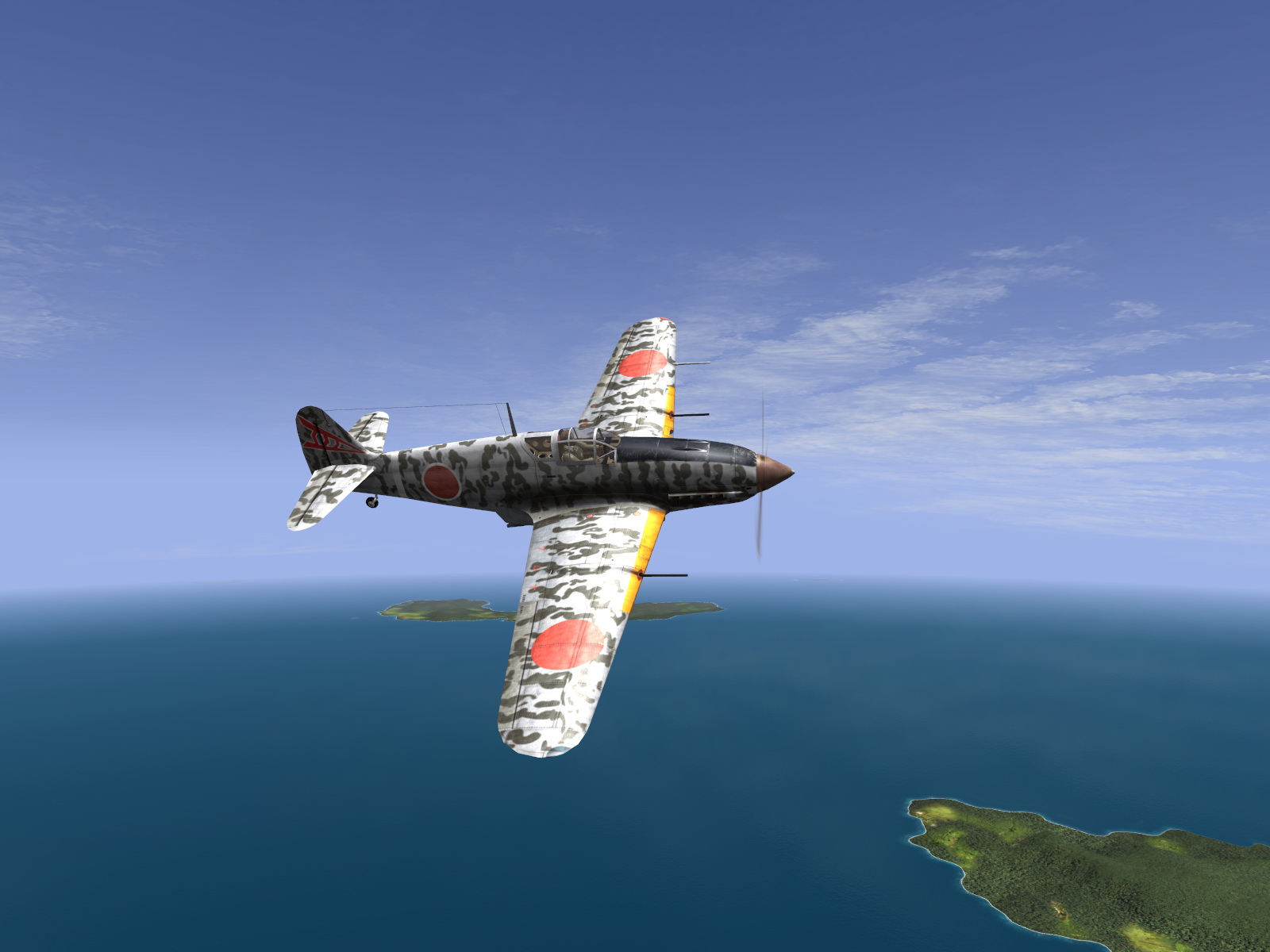 IL2 RD Ki 61 68 Sentai 2 Chutai 3C banking right V02