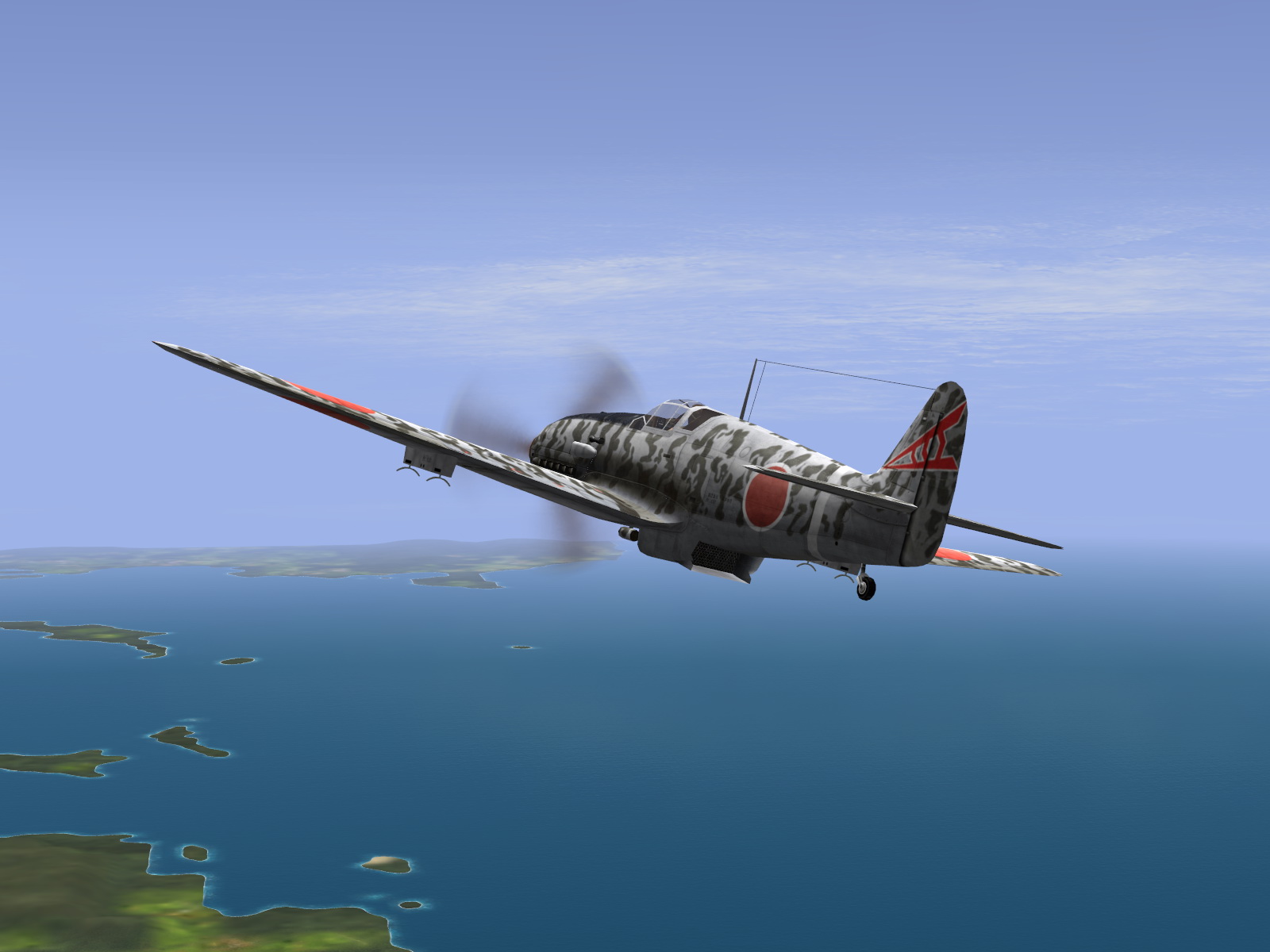 IL2 RD Ki 61 68 Sentai 2 Chutai 3C banking right V03
