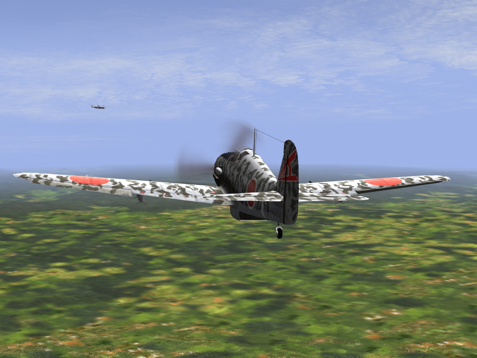 IL2 RD Ki 61 68 Sentai 2 Chutai 3C dog fighting with 5AF P 38s V04