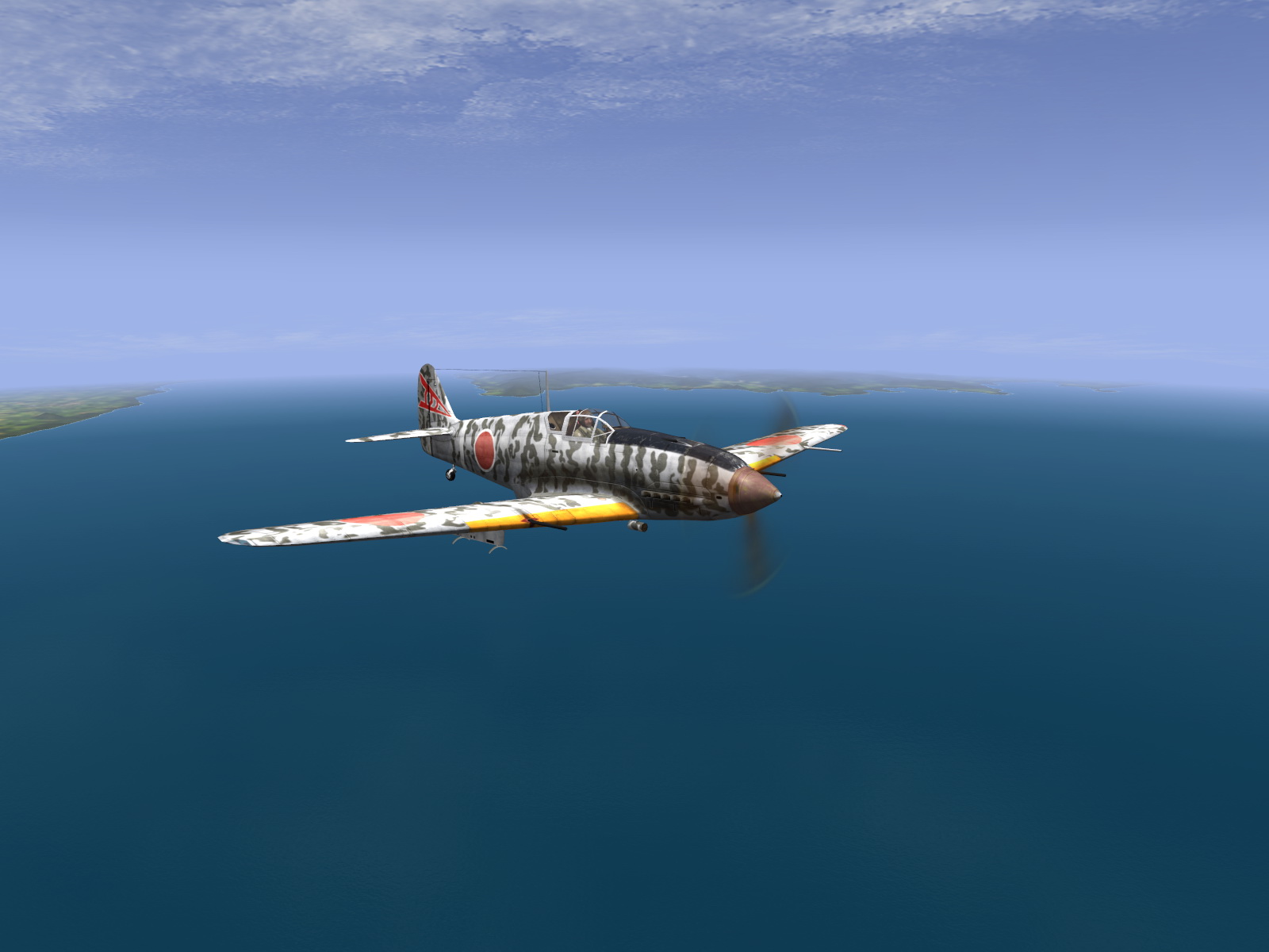 IL2 RD Ki 61 68 Sentai 2 Chutai 3C heading out on patrol V02