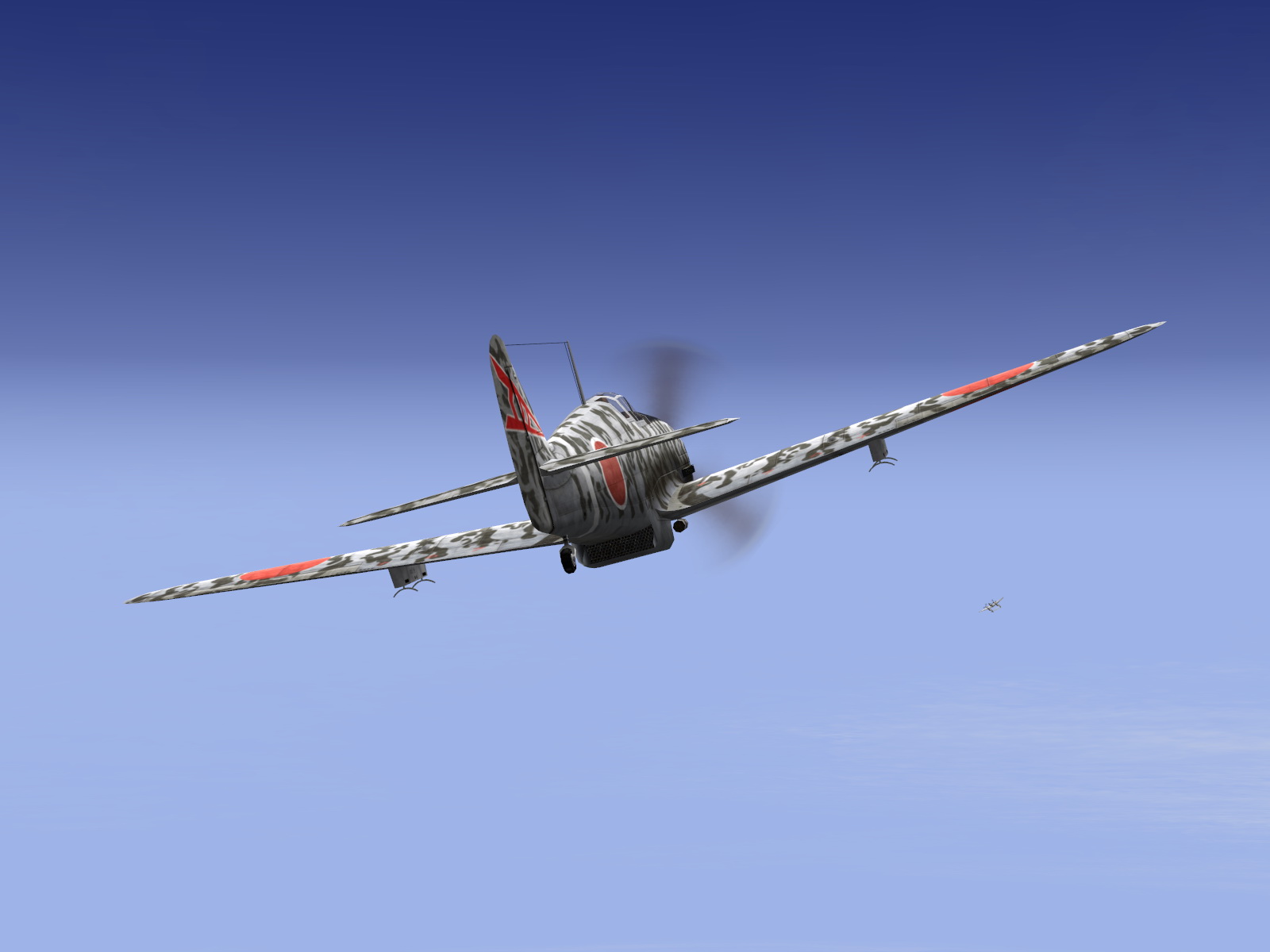 IL2 RD Ki 61 68 Sentai 2 Chutai 3C homing in on a P 38 V01