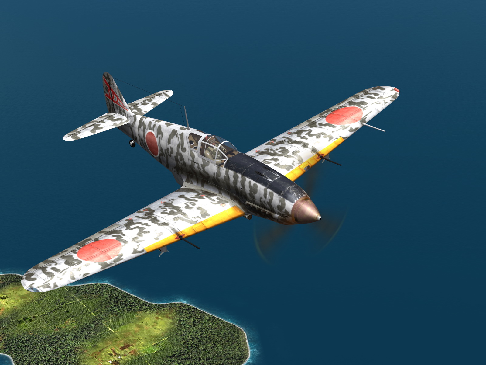 IL2 RD Ki 61 68 Sentai 2 Chutai 3C profile shot V01