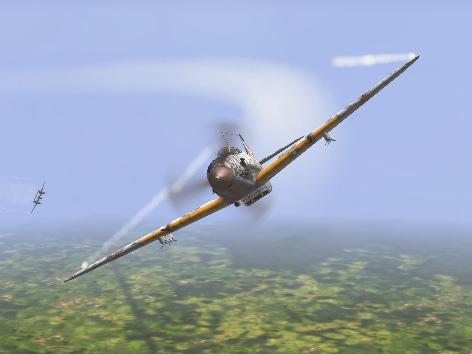IL2 RD Ki 61 68 Sentai 2 Chutai 3C trying to out turn a P 38 V01