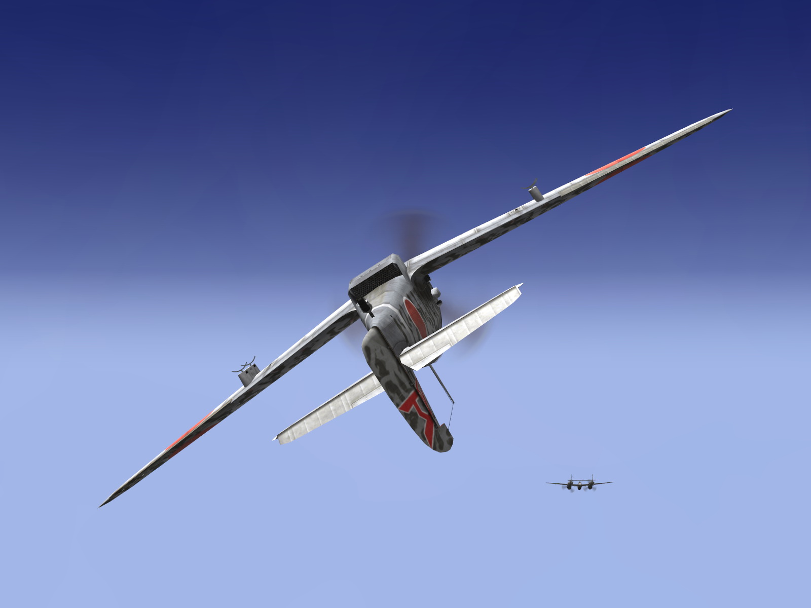 IL2 RD Ki 61 68 Sentai 2 Chutai 3C your in trouble now Mr P 38 V01