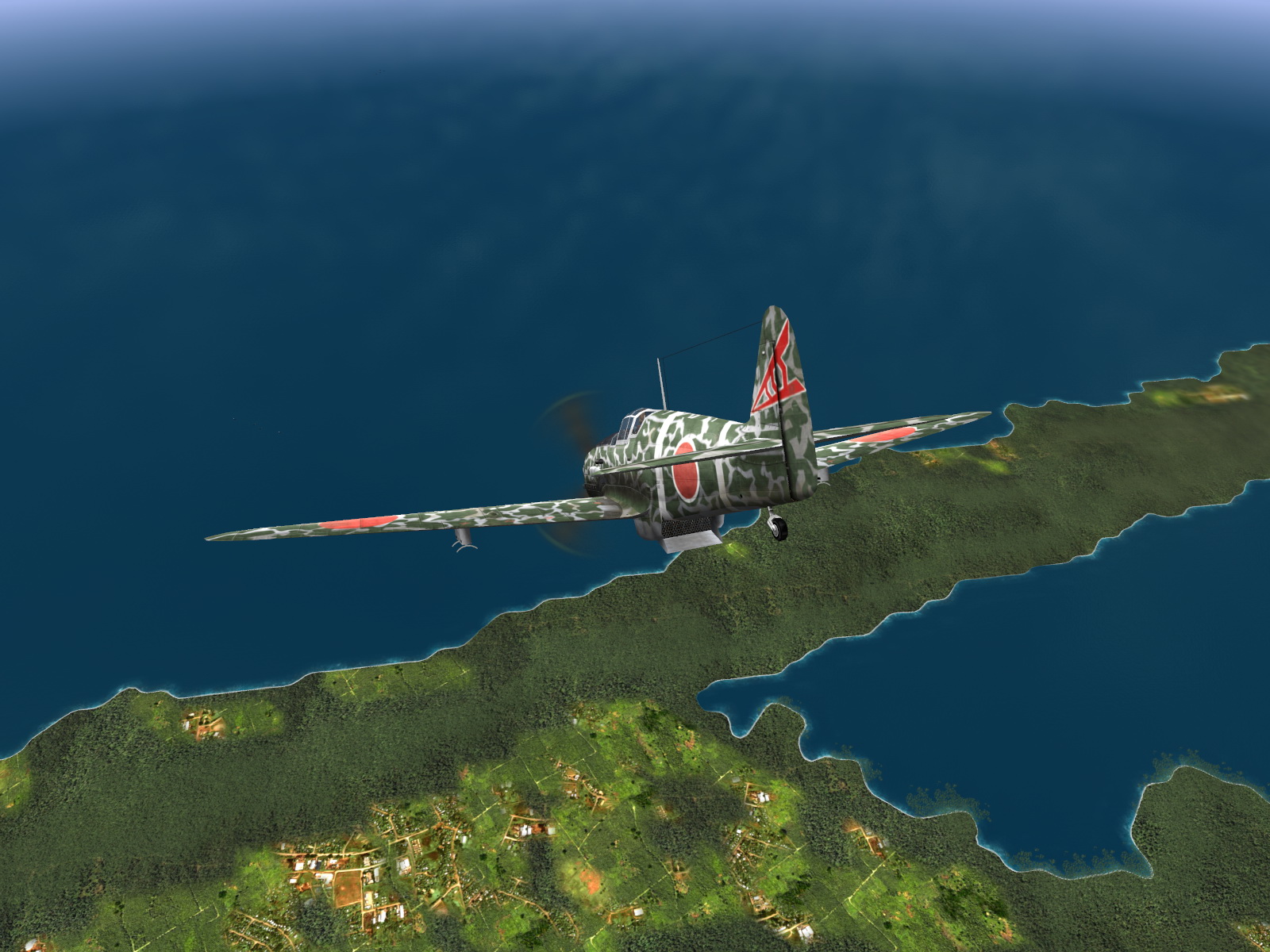 IL2 RD Ki 61 68 Sentai 2 Chutai diving on allied troops New Guinea V01