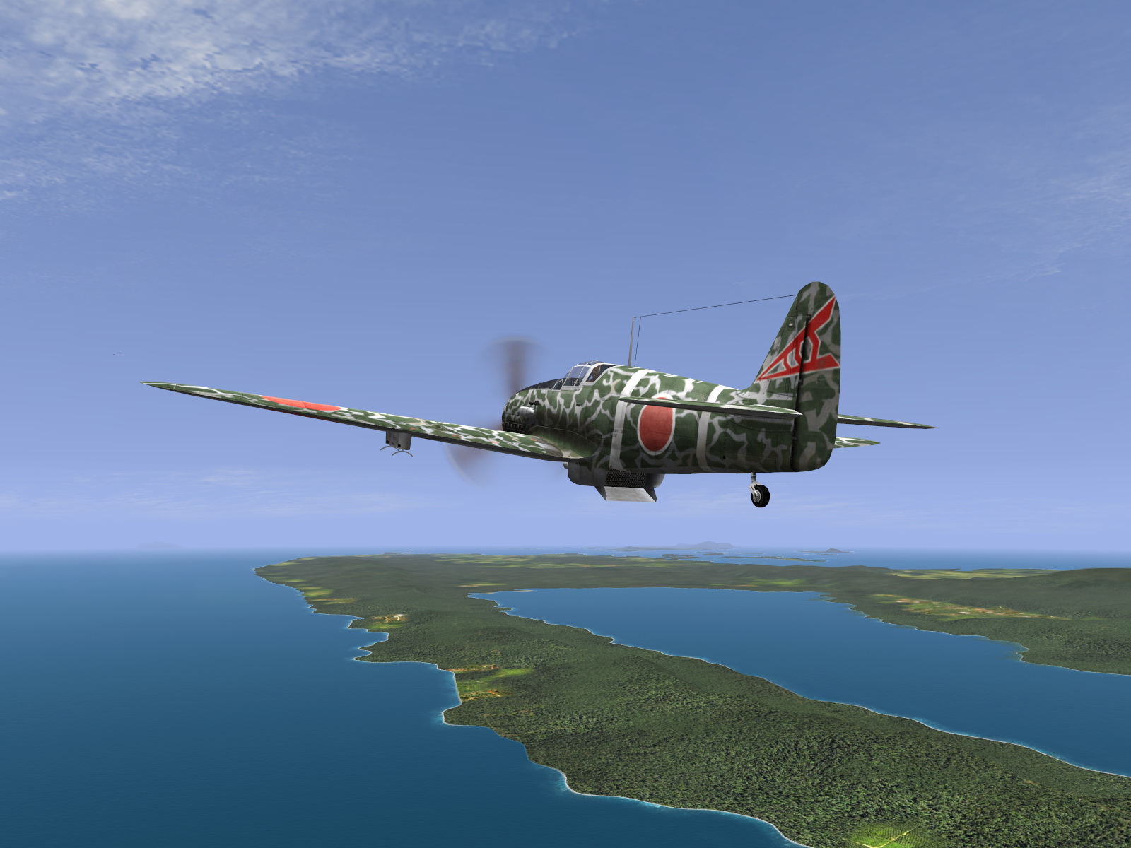 IL2 RD Ki 61 68 Sentai 2 Chutai on patrol over New Guinea V01