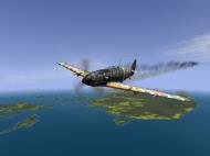 Asisbiz IL2 RD Ki 61 68 Sentai 2 Chutai hit by return fire from B 25 Mitchells PNG V01