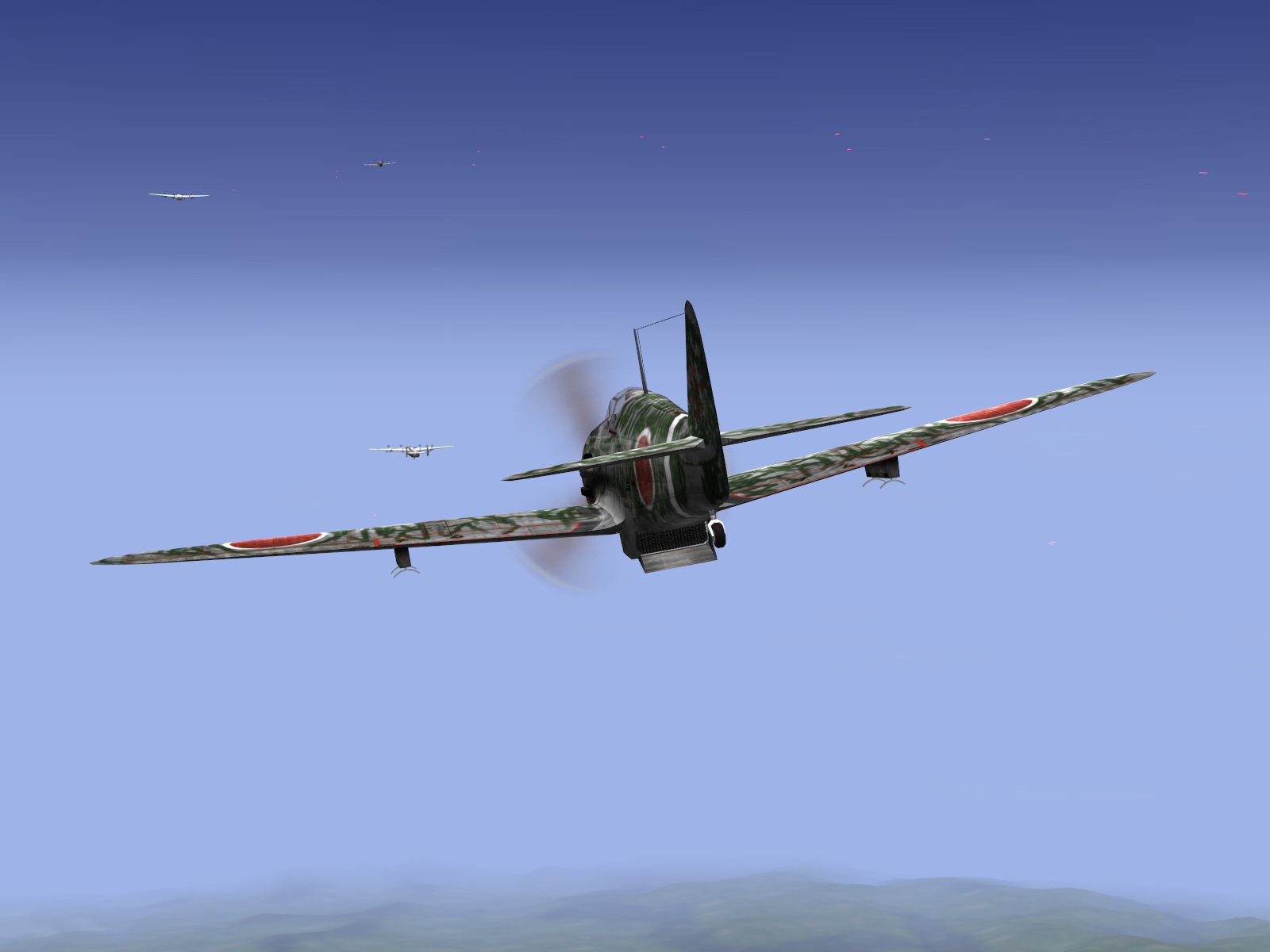 IL2 GB Ki 61 78 Sentai 2 Chutai attacking 5AF B 24 Liberators Philippines V01