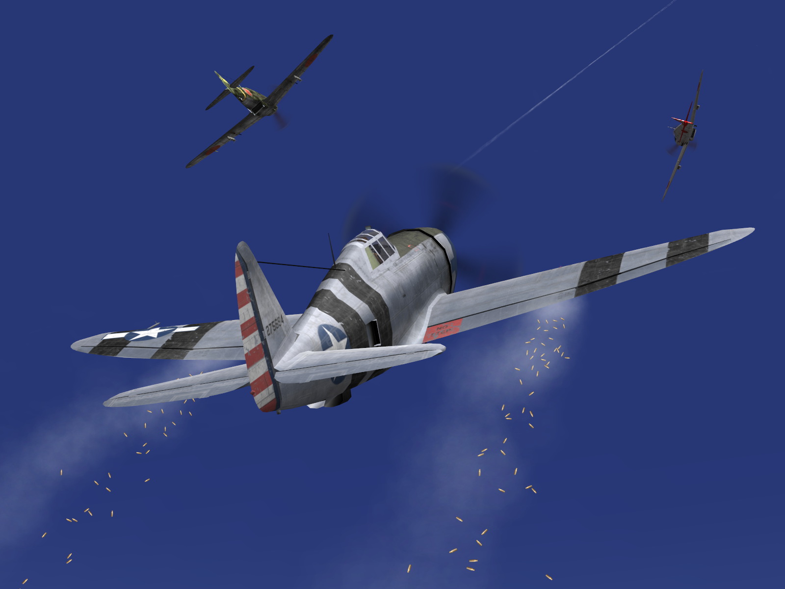 IL2 GB Ki 61 78 Sentai 2 Chutai dog fighting with 5AF P 47 Thunderbolt V01