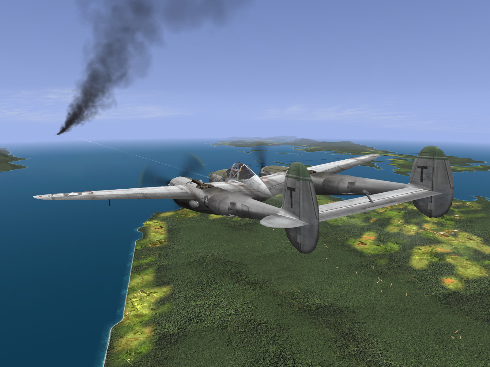IL2 GB Ki 61 78 Sentai 2 Chutai trying to outrun 5AF P 38 Lightnings V04