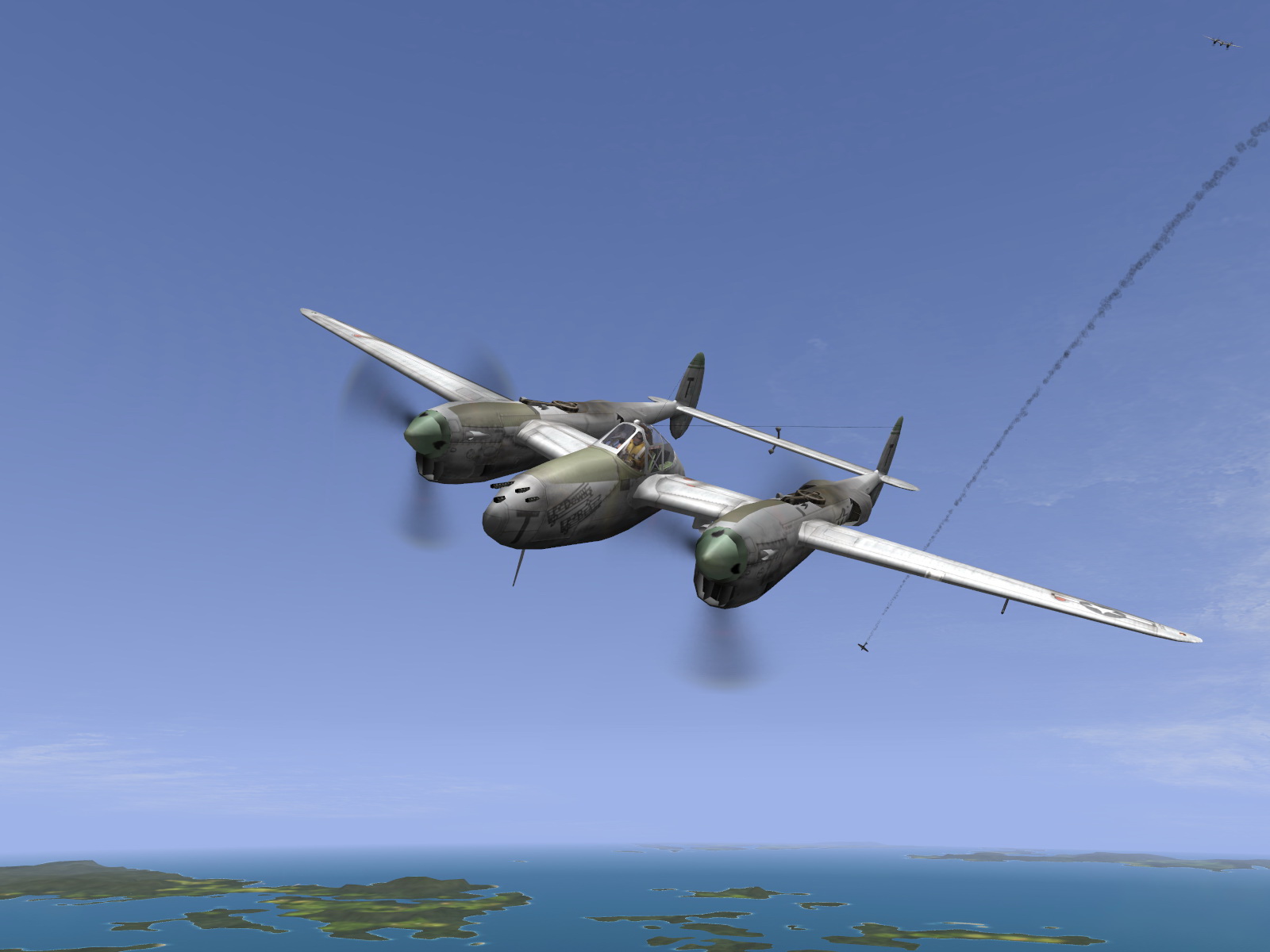 IL2 GB Ki 61 78 Sentai 2 Chutai trying to outrun 5AF P 38 Lightnings V07