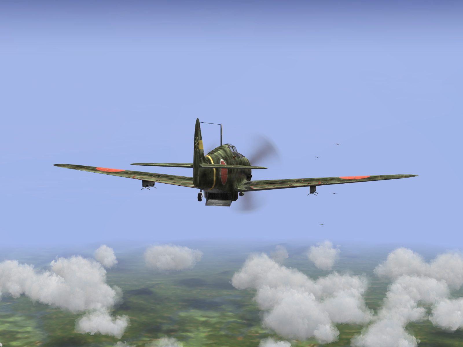 IL2 GB Ki 61 78 Sentai 3 Chutai attacking 5AF B 24 Liberators PNG V01