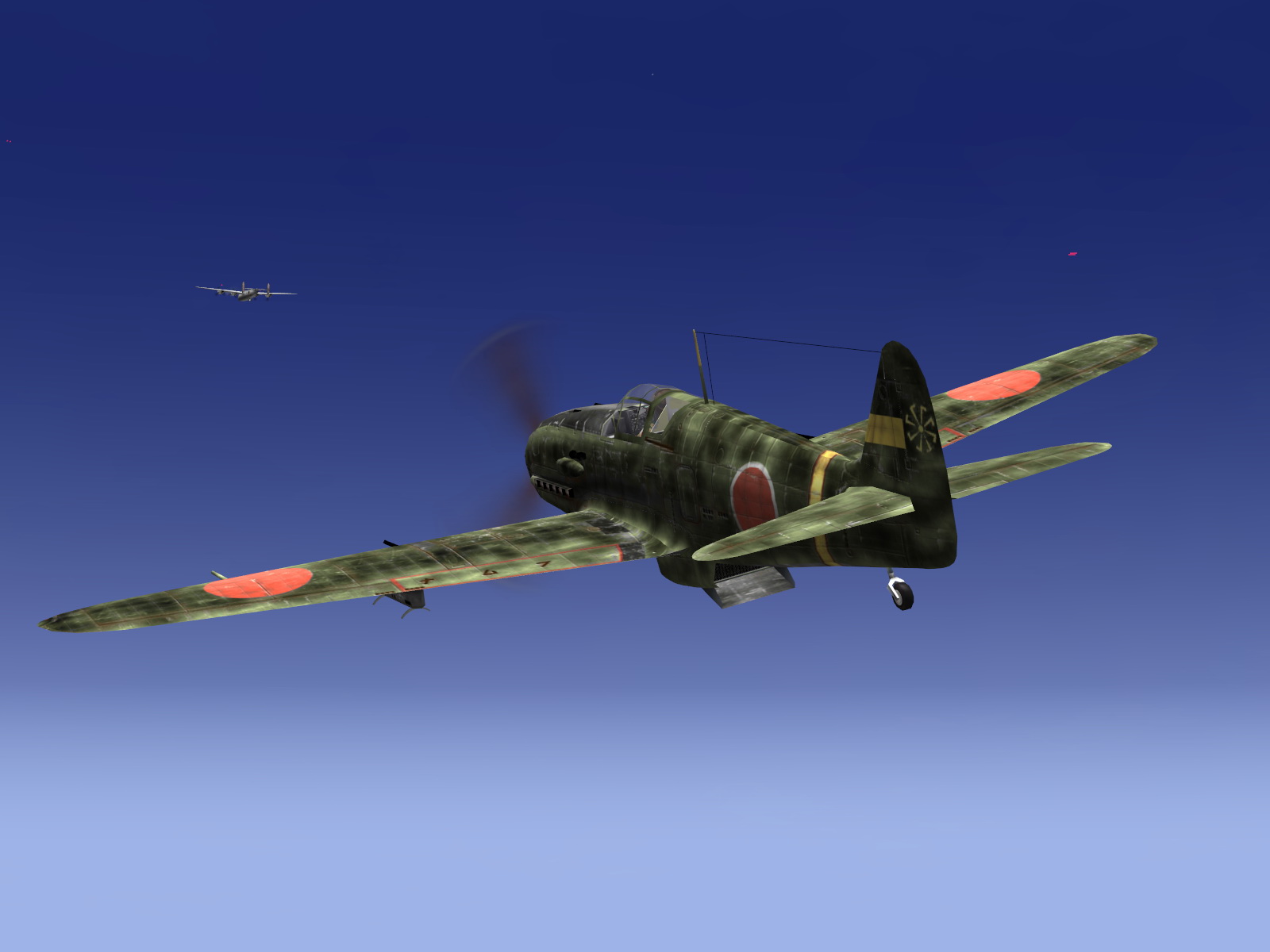 IL2 GB Ki 61 78 Sentai 3 Chutai attacking 5AF B 24 Liberators PNG V03