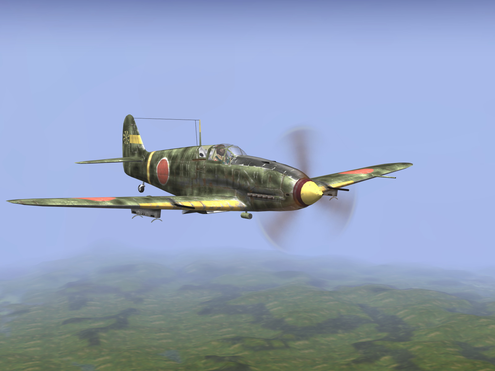IL2 GB Ki 61 78 Sentai 3 Chutai crusing over New Guinea V01