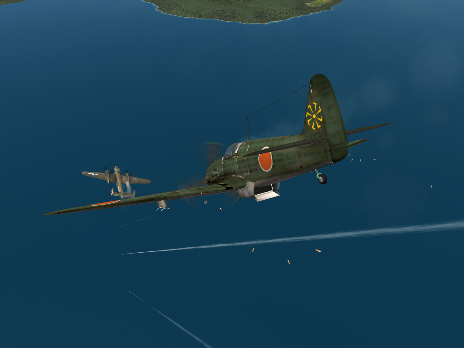 IL2 JP Ki 61 78 Sentai 3 Chutai dualing with 5AF B 25 Mitchells V01