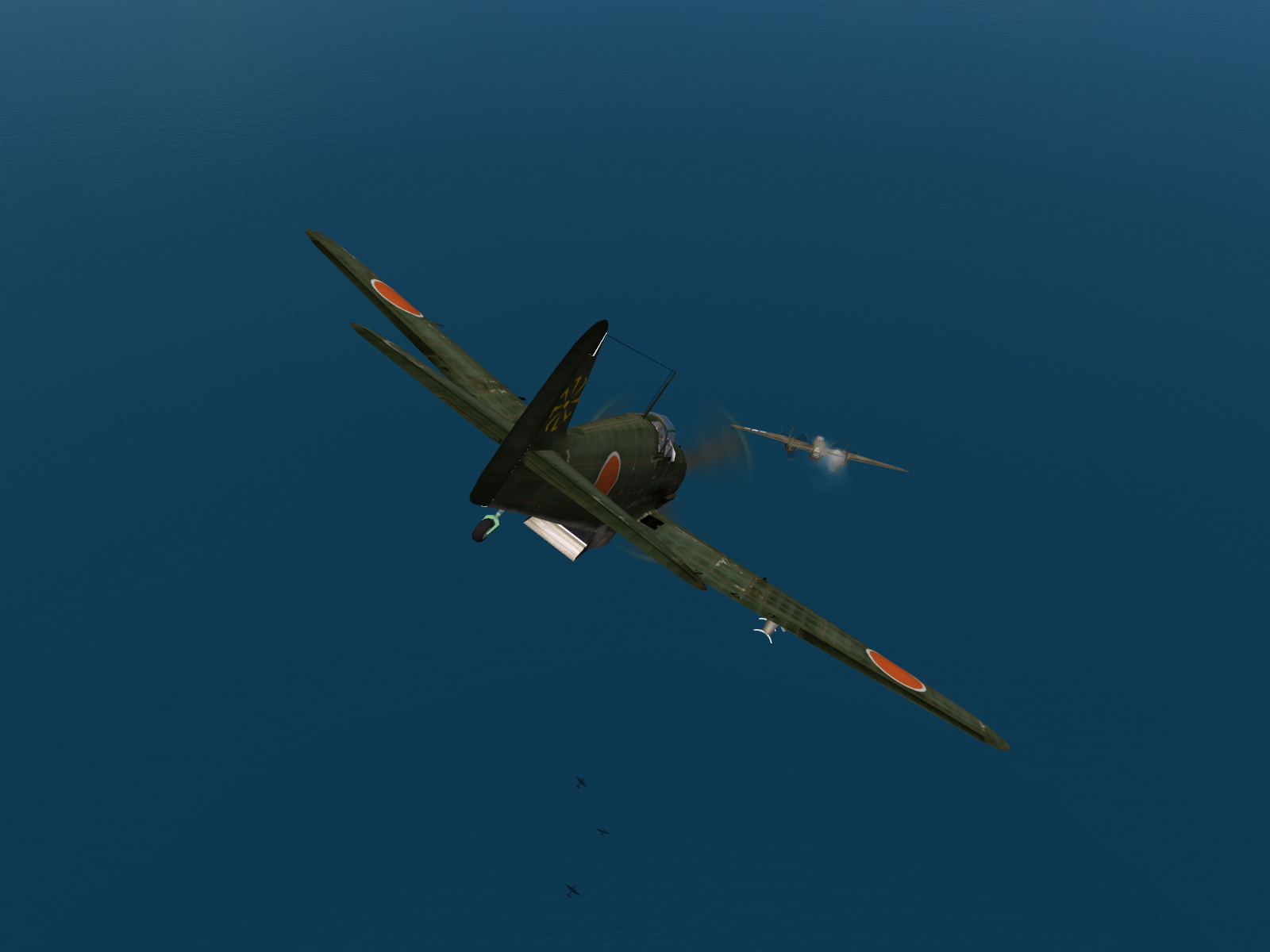 IL2 JP Ki 61 78 Sentai 3 Chutai dualing with 5AF B 25 Mitchells V02