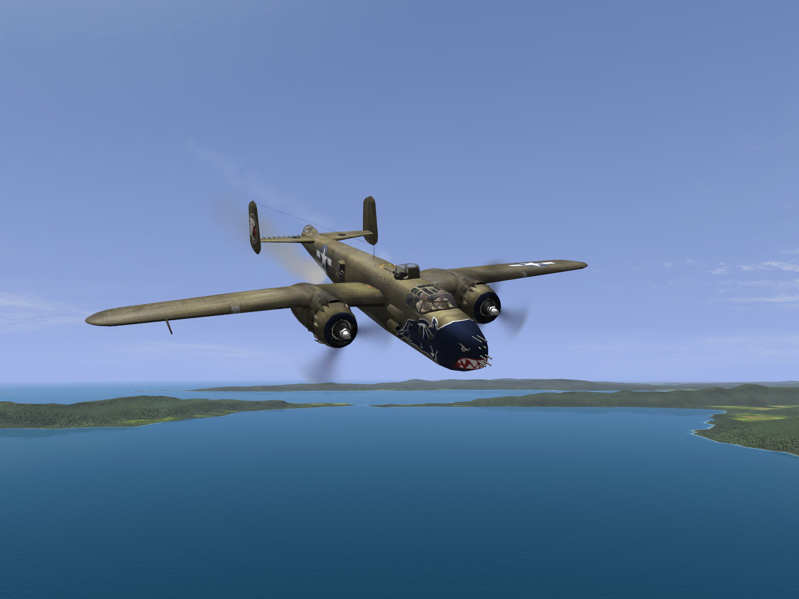 IL2 JP Ki 61 78 Sentai 3 Chutai dualing with 5AF B 25 Mitchells V03