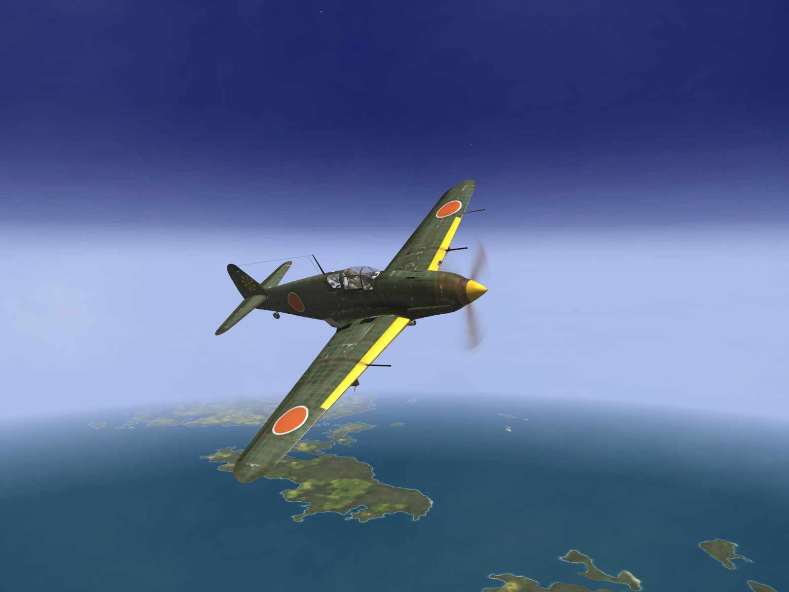IL2 JP Ki 61 78 Sentai 3 Chutai high over New Guinea 1944 V01