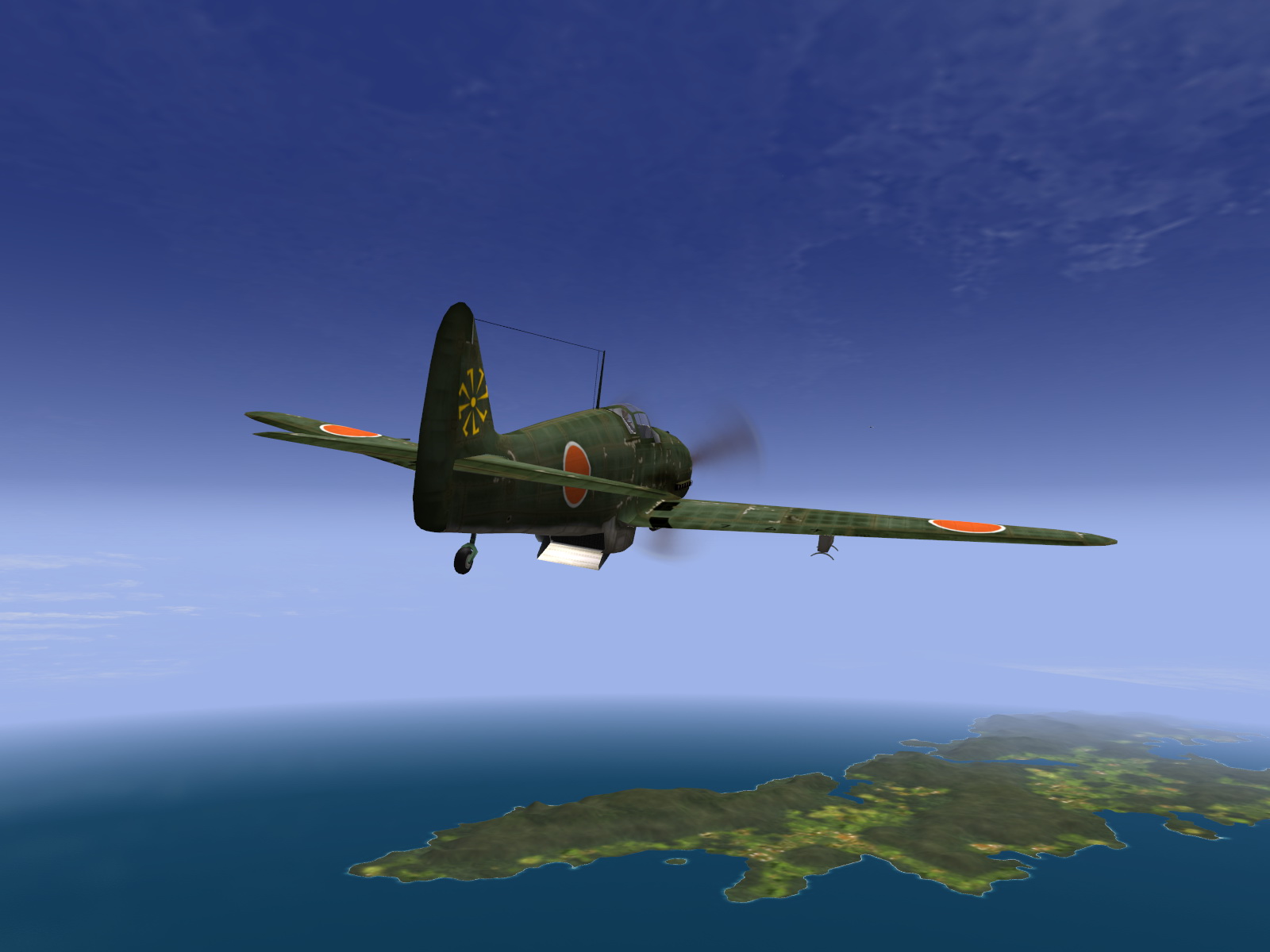IL2 JP Ki 61 78 Sentai 3 Chutai high over Rabaul New Guinea 1944 V01