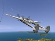Asisbiz IL2 GB Ki 61 78 Sentai 2 Chutai trying to outrun 5AF P 38 Lightnings V05