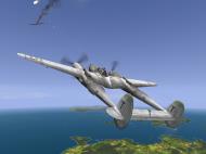 Asisbiz IL2 GB Ki 61 78 Sentai 2 Chutai trying to outrun 5AF P 38 Lightnings V06
