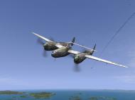 Asisbiz IL2 GB Ki 61 78 Sentai 2 Chutai trying to outrun 5AF P 38 Lightnings V07