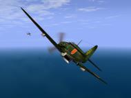 Asisbiz IL2 JP Ki 61 78 Sentai 3 Chutai dualing with 5AF B 25 Mitchells V06