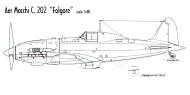 Asisbiz RA Regia Aeronautica Macchi MC202 Folgore Line Drawing 1 48 scale 0A