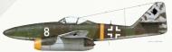 Asisbiz Messerschmitt Me 262A1a 3.EJG2 White 8 WNr 110400 Hesepe 1945 0B