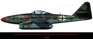 Asisbiz Messerschmitt Me 262A1a III.EJG2 Red 13 Gruppenkommodore Heinz Bar WNr 110559 Lager Lechfeld Mar 1945 0A