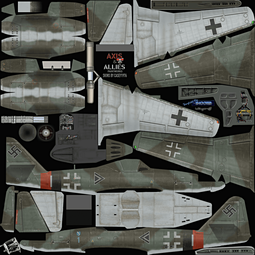 IL2 AA Me 262A1a Stab III.JG7 ((+I Blue 1 Rudolf Sinner Parchim Mar 1945