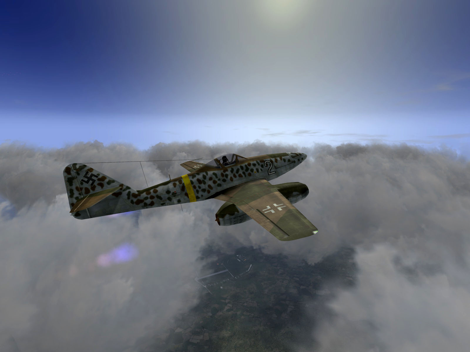IL2 HS Me 262A 1.JG7 White 2 Erich Hohagen real danger was landing V01