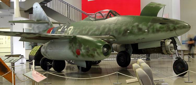 Messerschmitt Me 262A Schwalbe Hans Guido Mutke aircraft on display at the Deutsches Museum 01